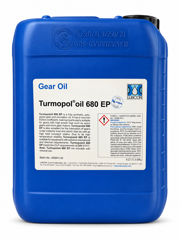 TURMOPOLOIL 680 EP -5 l (1.3 gallon) canister